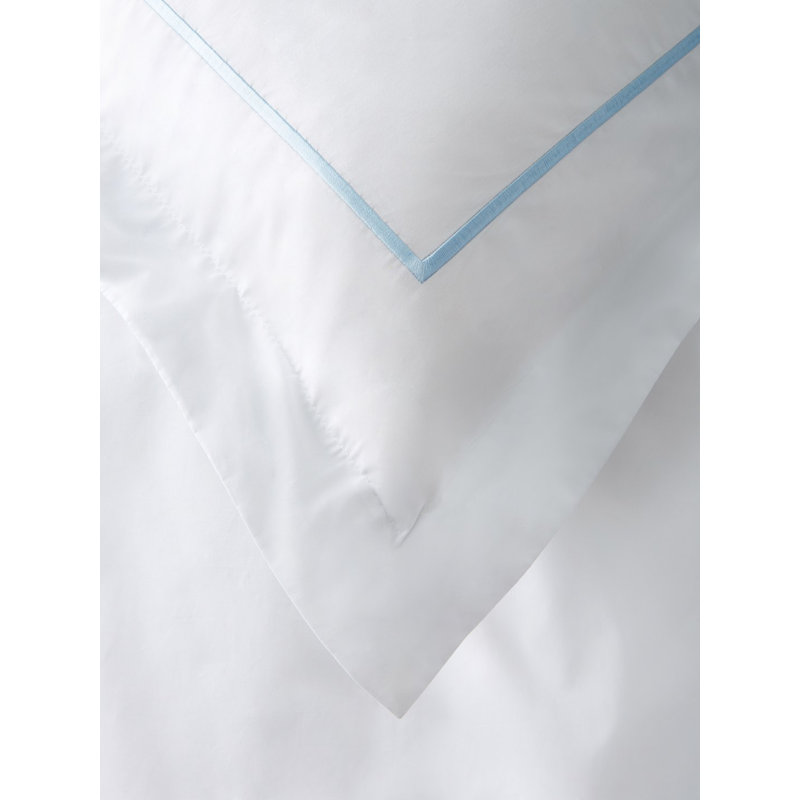 Benin Traditional Percale Duvet Cover, King Duvet Cover + 2 Shams, Blue/White