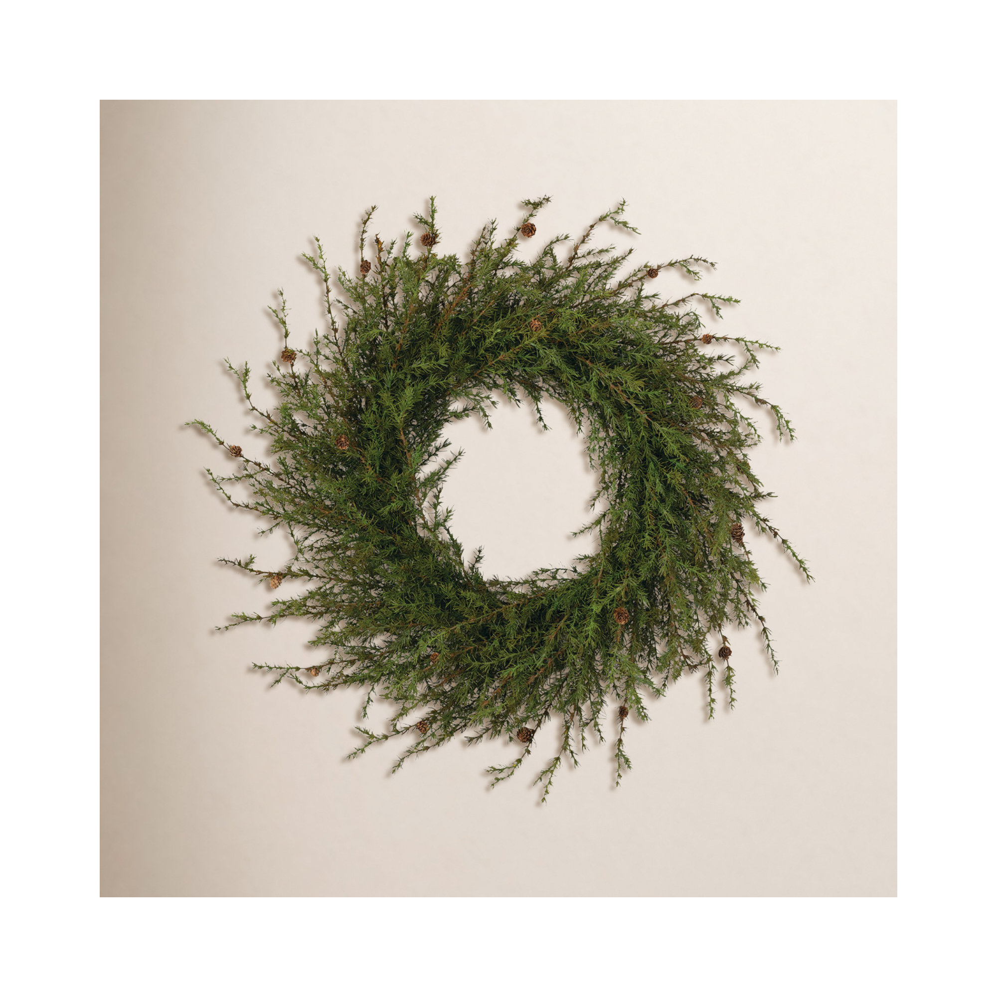 Artificial Pine Wreath, 42" H x 42" W x 15" D