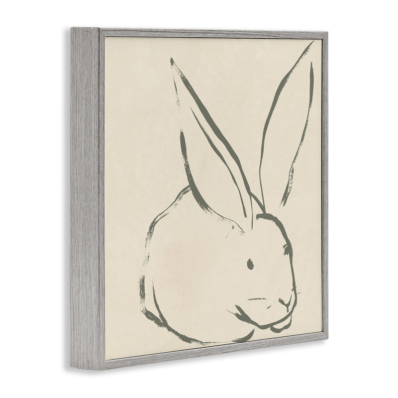 «Simple Rabbit Outline», estampe numérique par June Erica Vess, Estampe numérique Farmhouse, H 24 po x l 24 po
