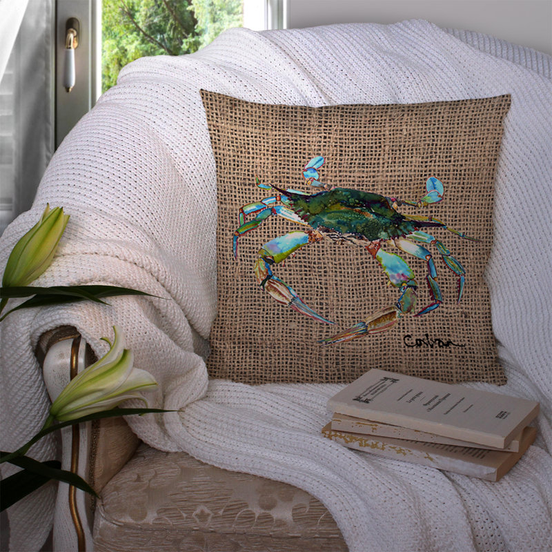 Coussin décoratif intérieur/extérieur brun crabe