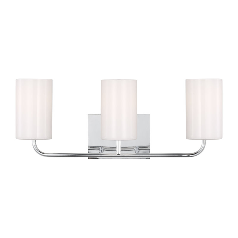 3 - Light Dimmable Vanity Light, Chrome, No