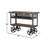 Black Metal Industrial Rolling Cart 3 Basket Drawers Console Table