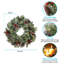 Couronne de Noël artificielle 24 po