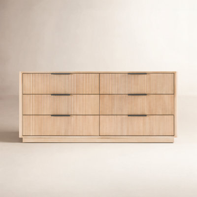 Akira 68" W Reeded 6-Drawer Dresser