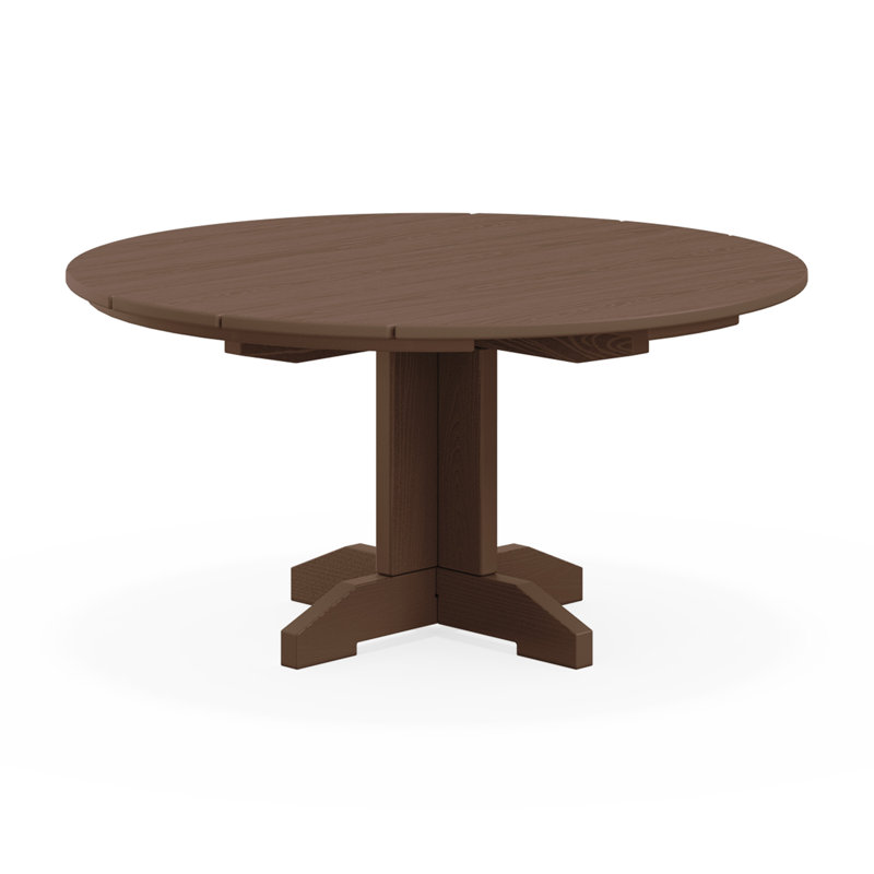 Table de conversation extérieure en PEHD Kahn, Brun