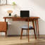 Ensemble de 2 chaises de salle à manger en bois George Oliver avec siège rembourré en bois d'hévéa et dossier courbé-1070384383