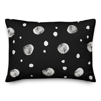 Coussin décoratif intérieur / extérieur en polyester à pois 