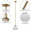 Luminaire suspendu en forme de dôme à 1 lumière de 12 po à 1 lumière à intensité variable pour îlot de cuisine. Verre nuage.-1411384503-1425792056
