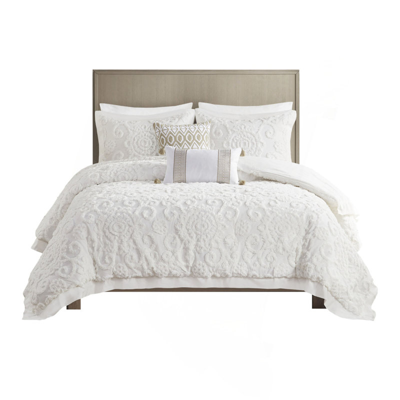 Comforter Mini Set Ivory Full/Queen, Queen Comforter + 2 Shams