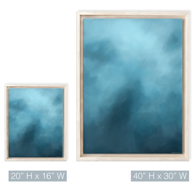 Coastal Retreat Underwater Clouds XVIII by  - Floater Frame Print on Canvas, 20" H x 16" W x 2.5" D