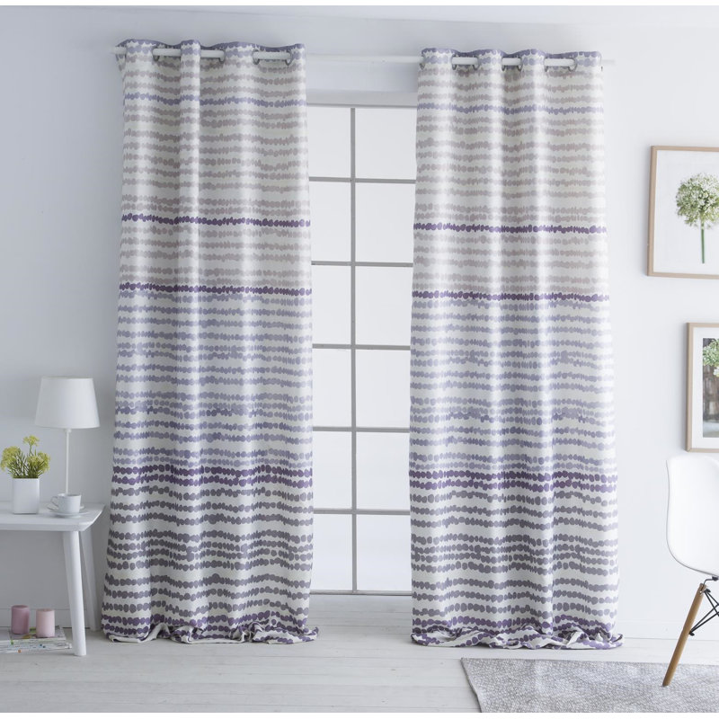 Daiyan Room Darkening Curtain Single Panel, 200 x 260 cm, Mauve