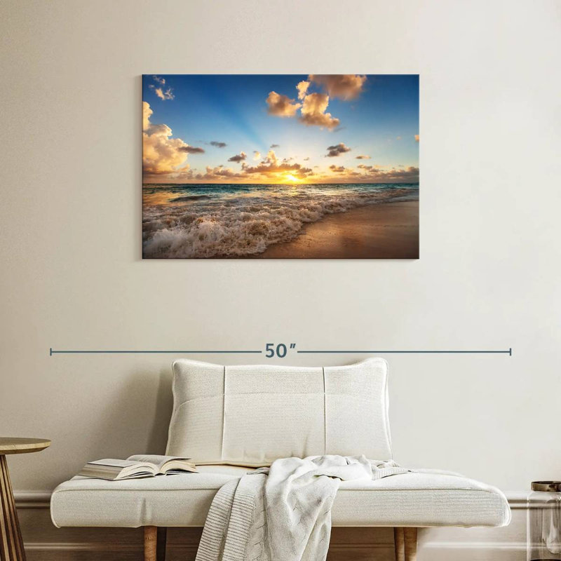 Gillard Sunrise sur la plage des Caraïbes, H 24 po x l 36 po