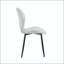 Chaise de salle à manger en polyuréthane matelassé gris clair clair - ensemble de 4