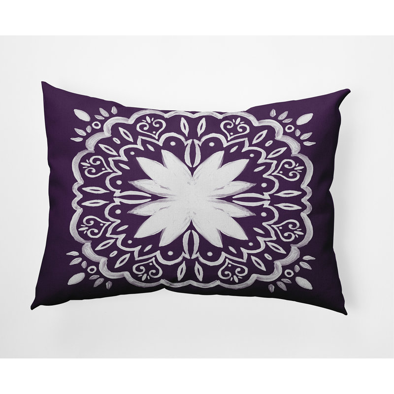 Cuban Reversible Throw Pillow, Purple