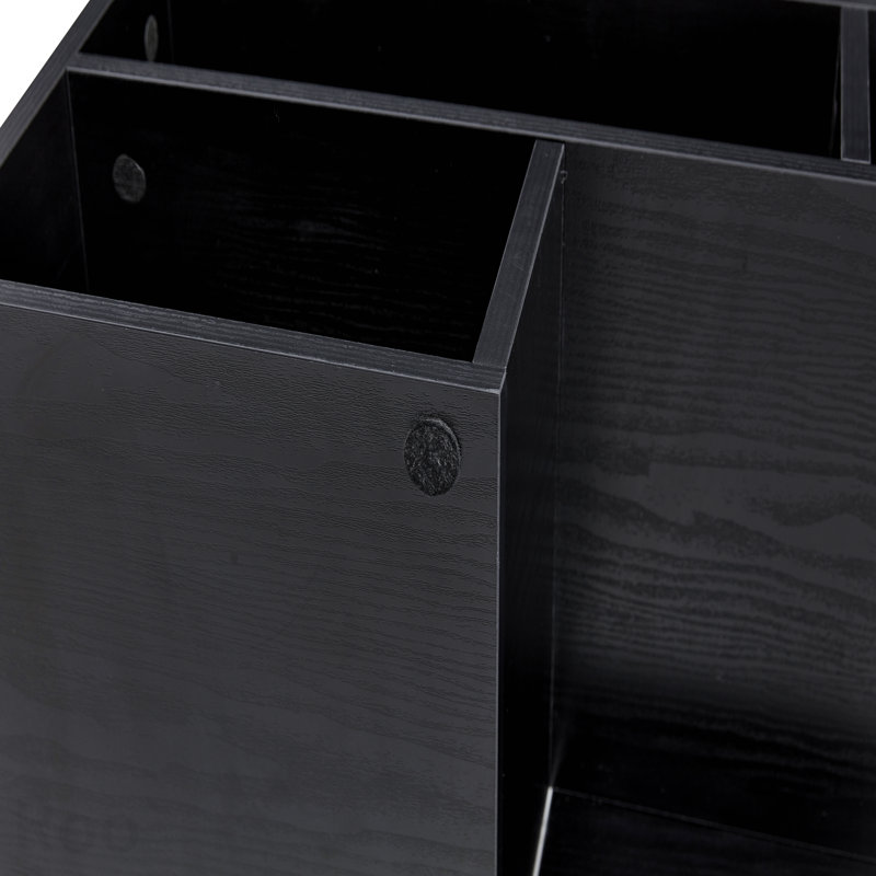 Meuble télé modulaire ajustable, console de rangement ouverte noire, centre multimédia moderne avec plusieurs compartiments, étagère multimédia combinable à volonté, pour salon, chambre