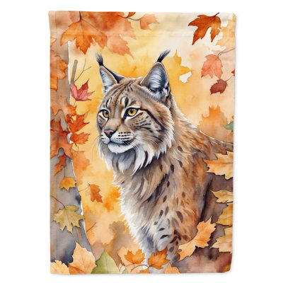 Chat en feuilles d'automne