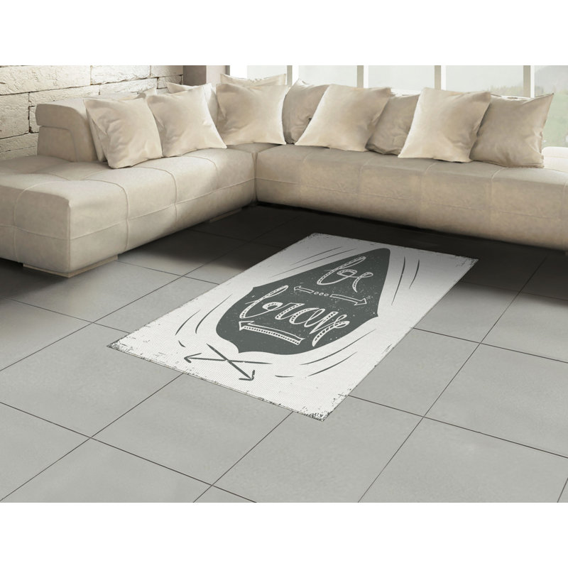 Saying High Density Long Fiber Poly Threads Decorative Area Rug Carpet, Rectangle 4' x 5'8"