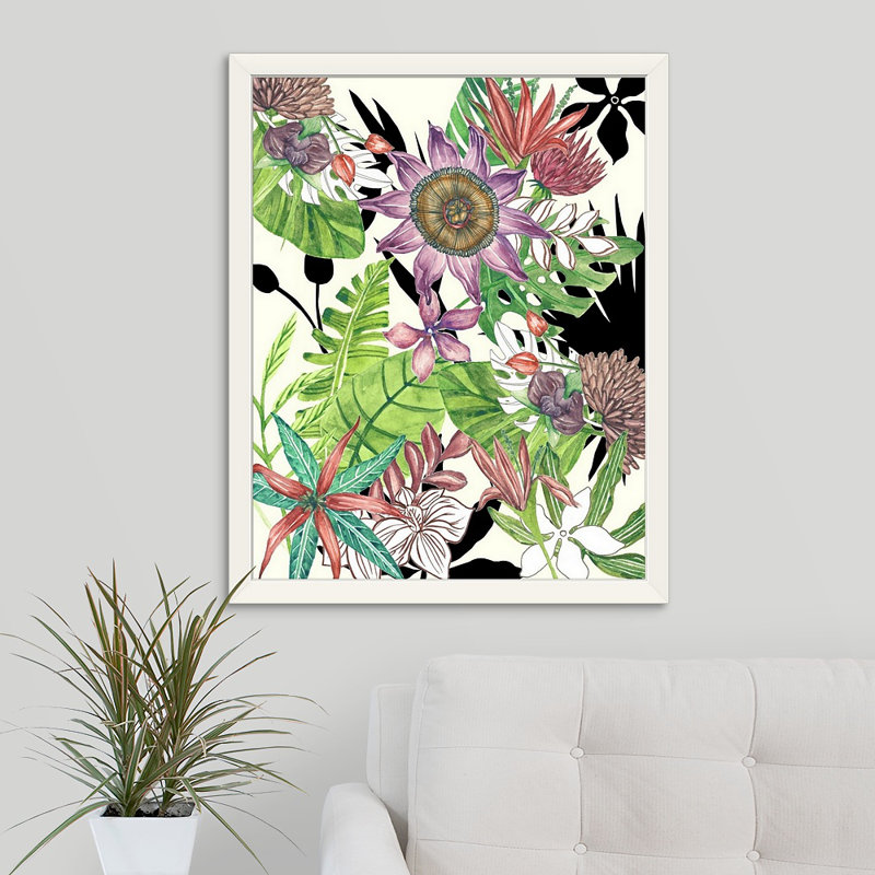 Novogratz « botanic abondance i », reproduction d’art encadrée, H 18 po x l 15 po x P 1 po, Cadre blanc