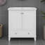 Meuble-lavabo de 30 po sans lavabo supérieur, armoire de salle de bain multifonctionnelle avec portes et tiroir, base de meuble-lavabo seulement-806436869