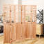 Cloison pliante en bois massif 82,8 po x 65 po 6, ton naturel avec écran à charnières, 65 po