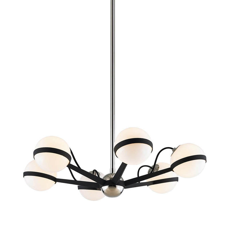 Ace 6 - Light Chandelier, Carbide Black