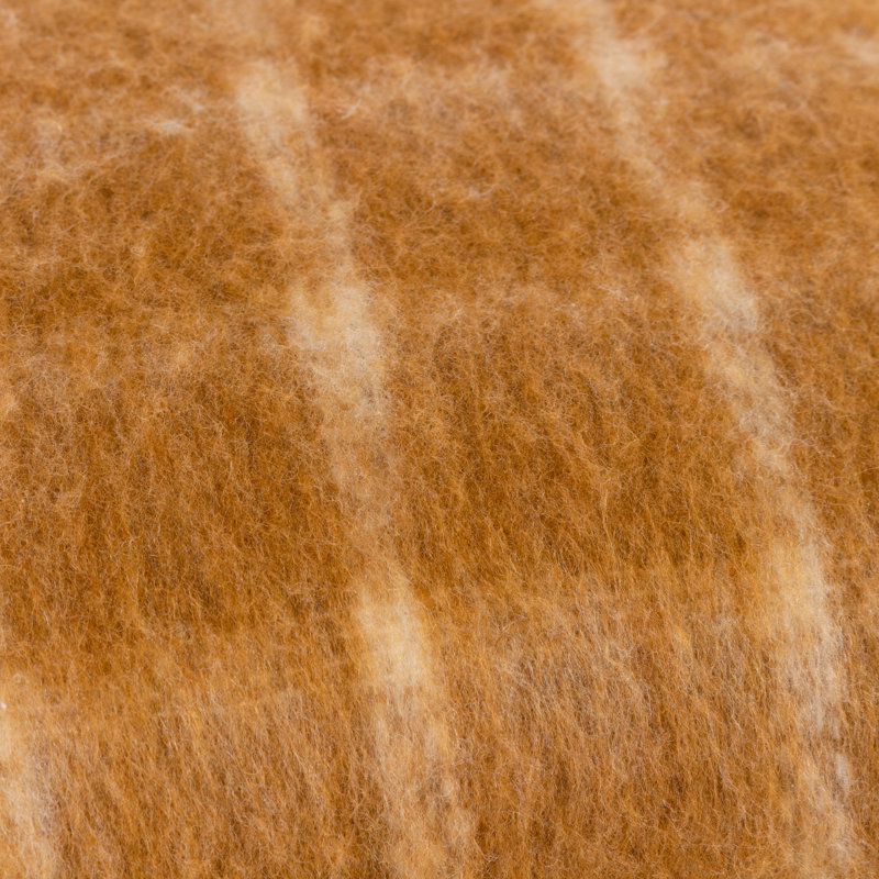 Yarrow Check Square Cushion, Ginger