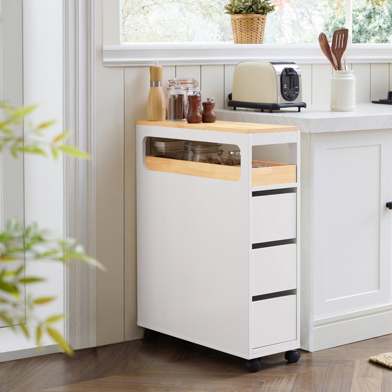 Keondra Freestanding Bathroom Cabinet, White