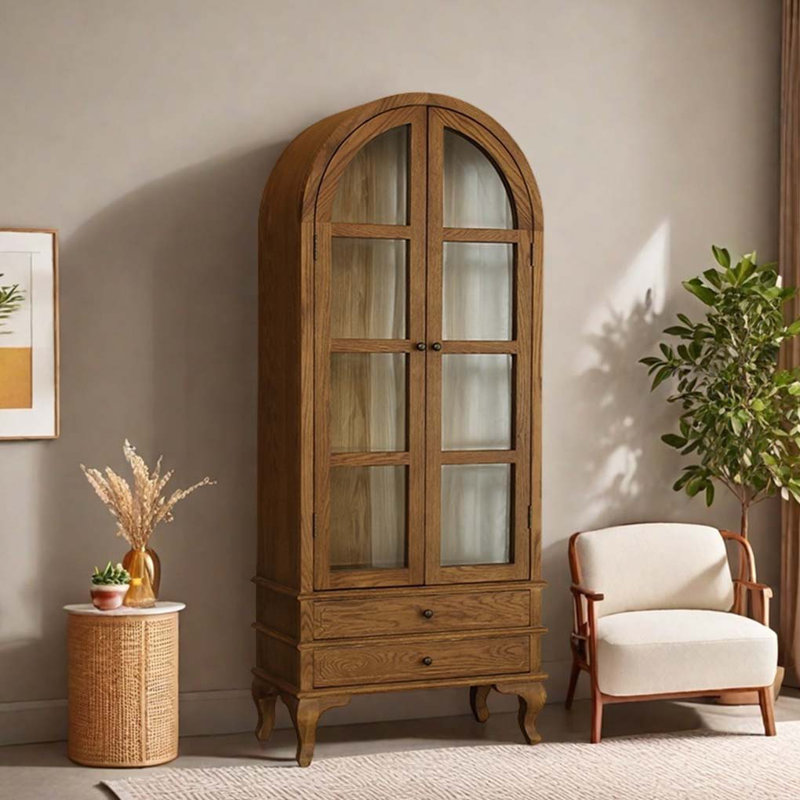 Vaisselier en bois massif de style rétro