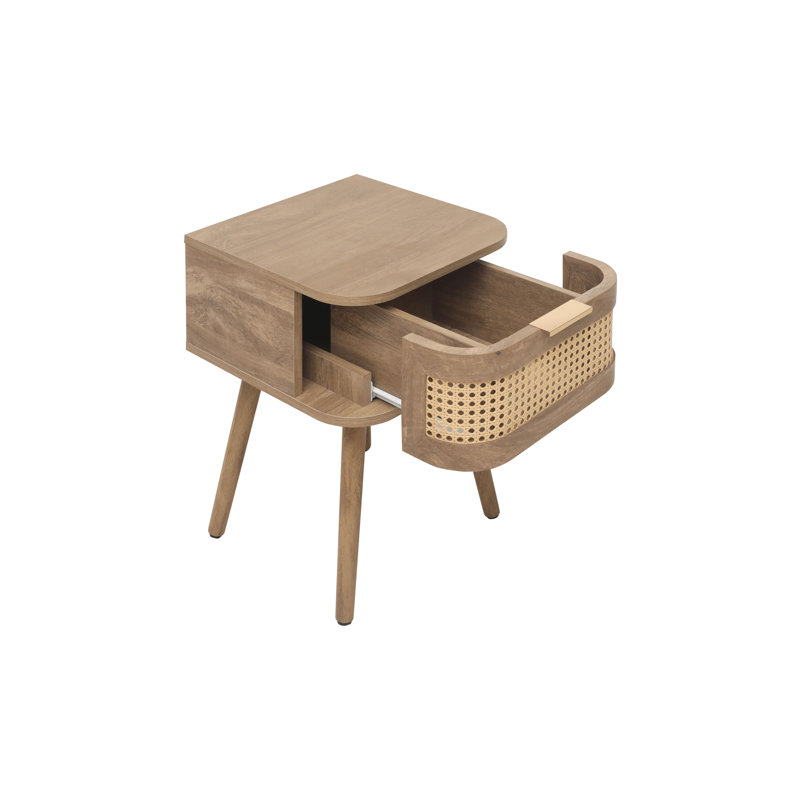 Amanni 1 Drawer Nightstand, Oak