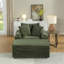 Canapé avec 2 coussins décoratifs et un repose-pieds, Canapé Comfy Sofa-890683758