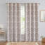 Rideaux obscurcissant à motif de médaillon rétro pour chambre à coucher, mauve rétro sur fond gris-2012581141-2012581151