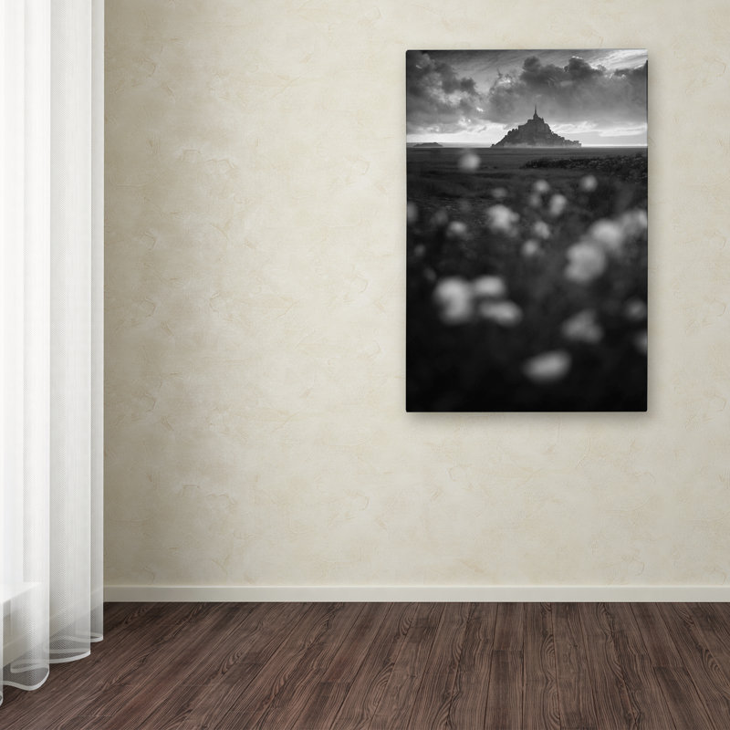 Hockman «Mont Saint Michel», reproduction de photo sur toile tendue, H 19 po x l 12 po x P 2 po