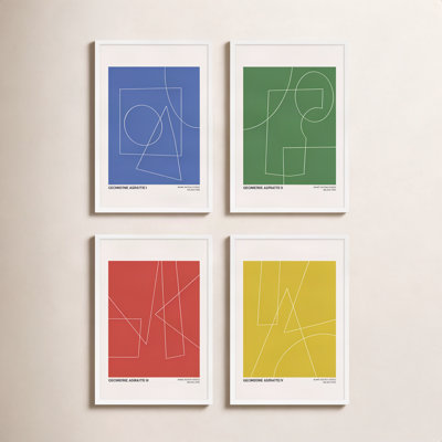 Caila "Geometric Abstraction" 4-Piece Print Set
