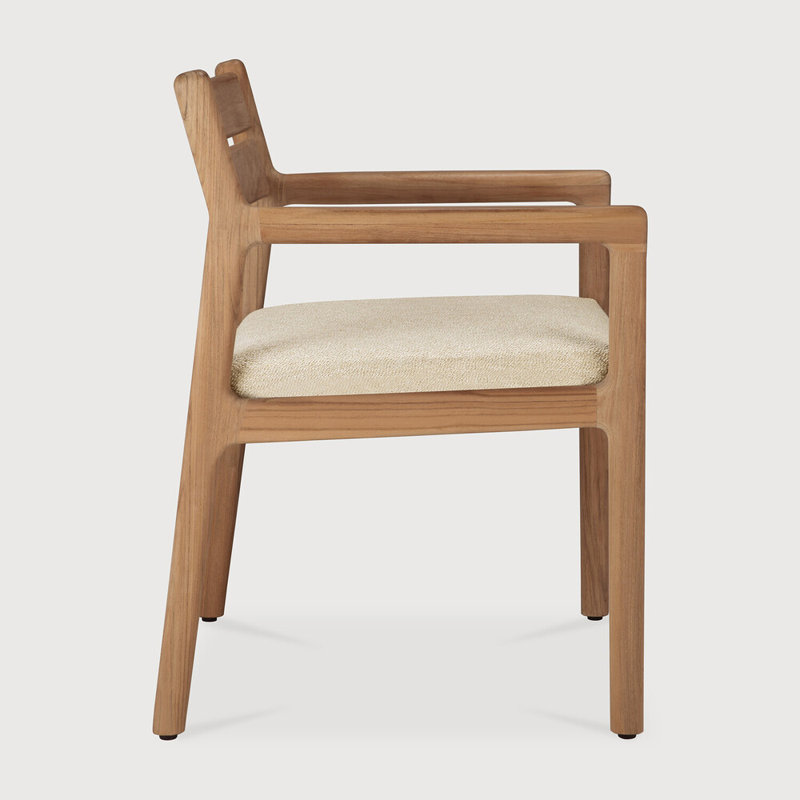 Jack Outdoor Teak Dining Armchair, Natural
