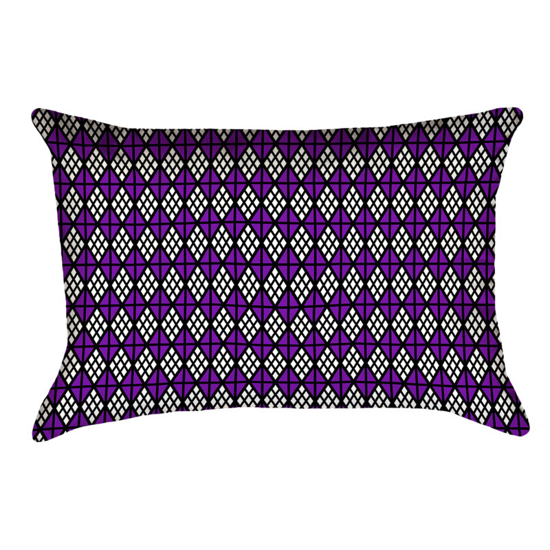 Coussin Katelyn Elizabeth, Simili daim, Noir/mauve