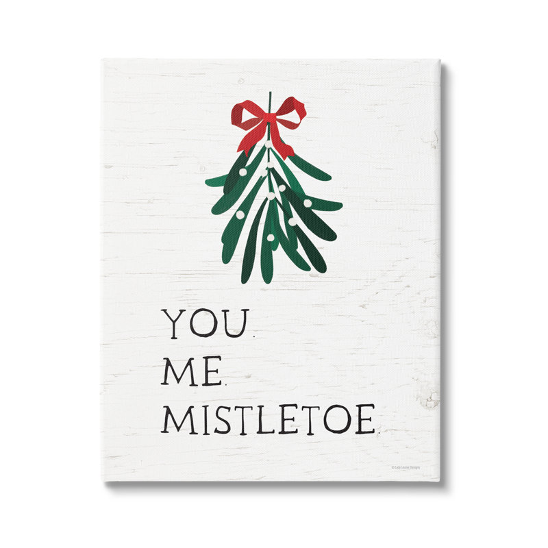 You You Me Mistletoe, Toile tendue, H 20 po x l 16 po x P 1,5 po