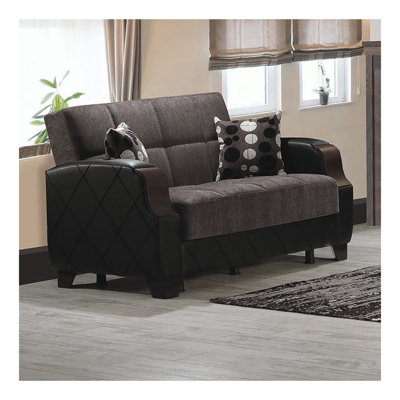 Causeuse convertible avec rangement Primenest Marabella, gris