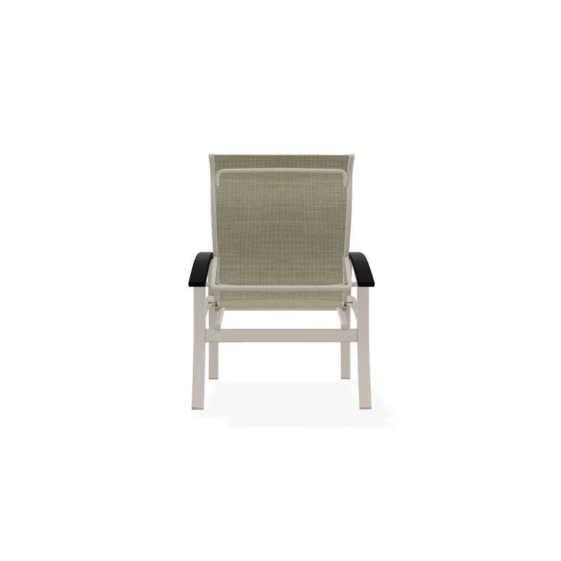 Chaise de patio Askar, Bristol taupe Sunbrella®, Noir, Désert texturé