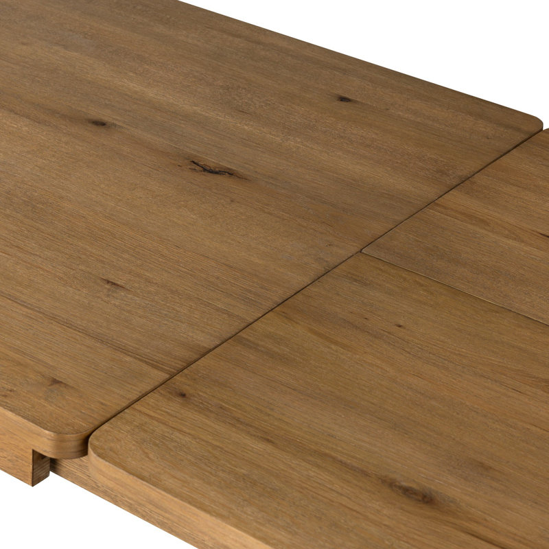 Noeline Solid Oak Dining Table, 30'' H x 65'' W x 42''D, Worn Oak