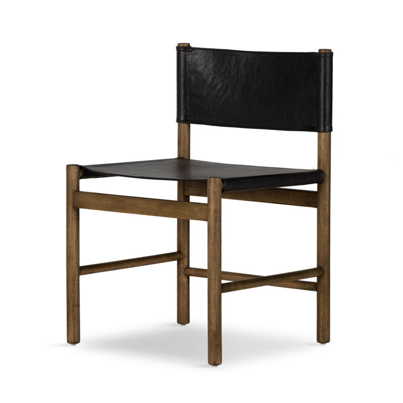 Chaise d'appoint rembourrée noire Matisse, Noir, Naturel rétro