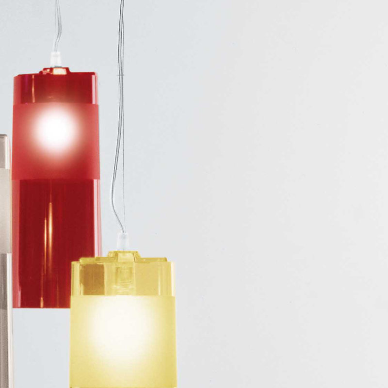 Luminaire suspendu à cylindre simple 1 lumières, Vert