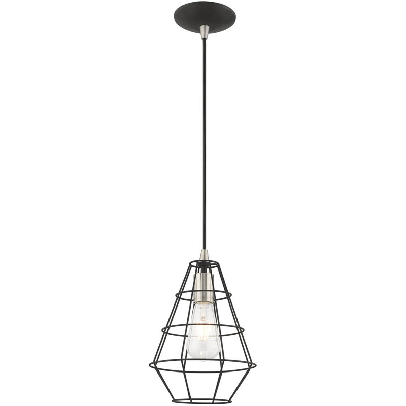 Luminaire suspendu sphère 1 lumière, Noir, Noir
