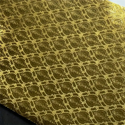 Luxurious Golden Foil Wallpaper, 20.87x354 Inches - Sparkle Metallic Texture, Non-adhesive, Washable For Ceiling & Wall Decor