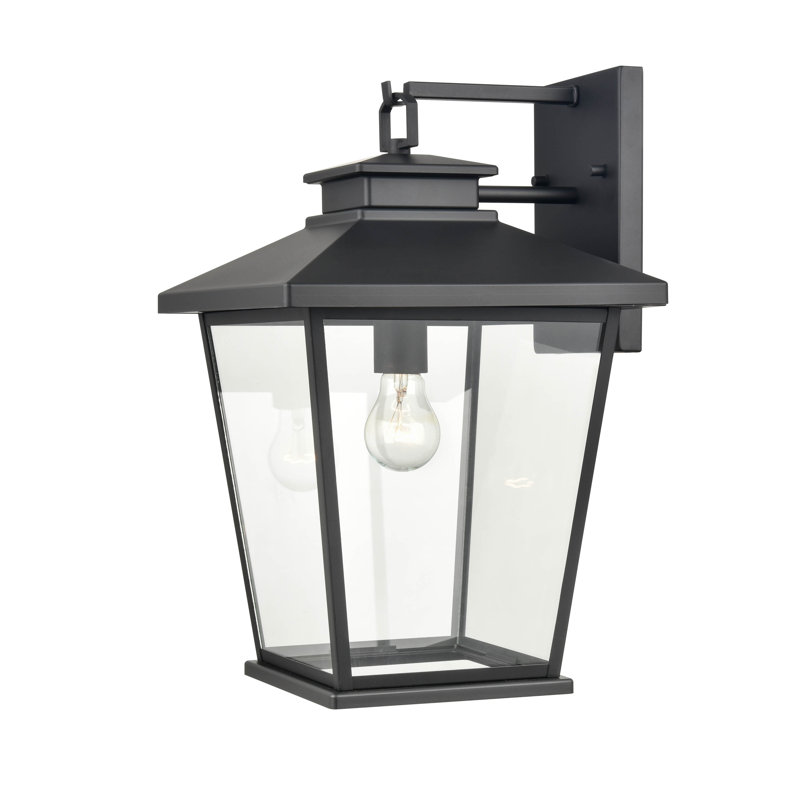 Steel Wall Light, Powder Coated Black, 17.25" H x 11" W x 11" D
