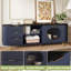 65 Inch Modern TV Stand, Fluted Media Console With Faux Marble Top-756068631