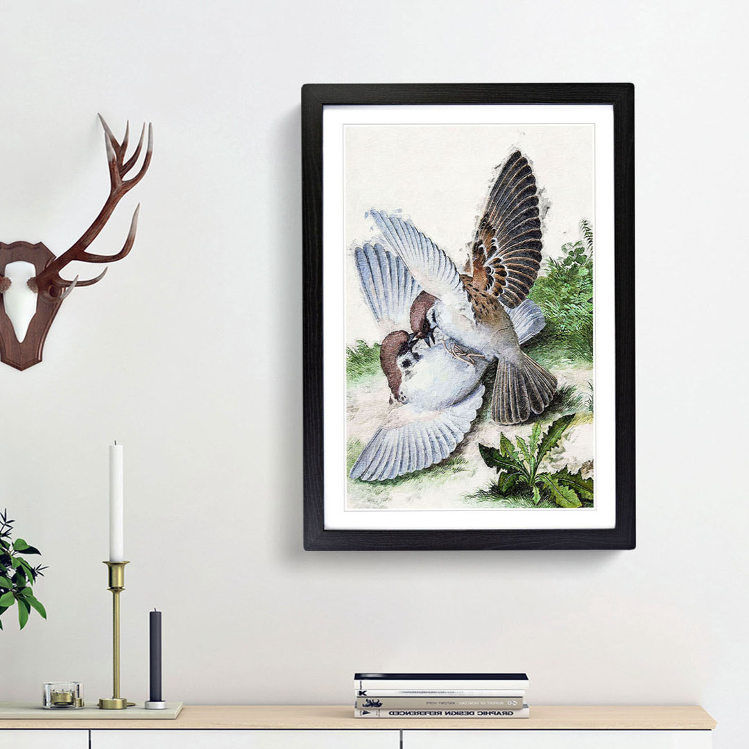 Two Birds by Lang Shining - Framed Print