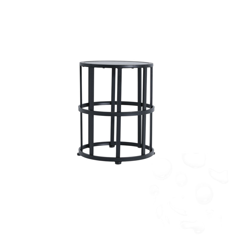 Side Table with Powder Coated Iron Frame