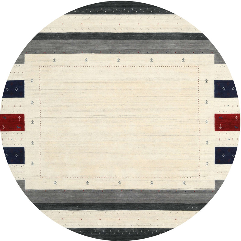 Tapis gris Riviere, Rond 5 pi