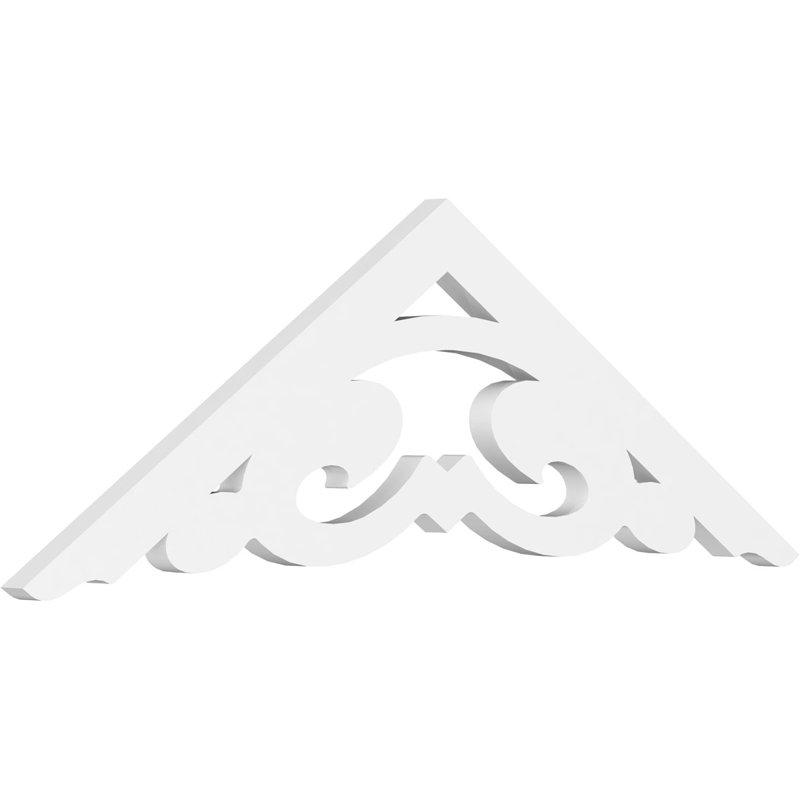 Preston Architectural Grade PVC Gable, 12" H x 36" W x 1" D, 8/12