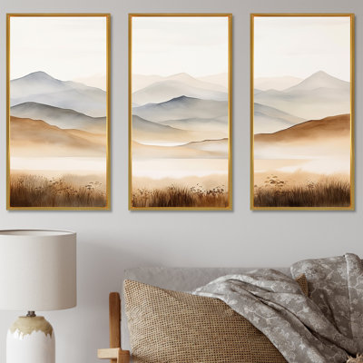«Mountain Silent Beauty II - Landscape Mountains», ensemble d'art sur toile